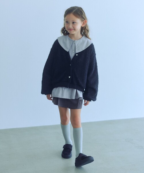 green label relaxing（グリーンレーベルリラクシング）の「チェック スカパン（ダークブラウン） / キッズ  120cm-160cm（その他パンツ・キッズ・ダークブラウン・150cm/140cm/160cm/120cm/130cm）」の2枚目の写真