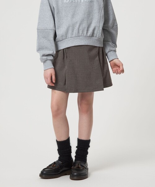 green label relaxing（グリーンレーベルリラクシング）の「チェック スカパン（ダークブラウン） / キッズ  120cm-160cm（その他パンツ・キッズ・ダークブラウン・150cm/140cm/160cm/120cm/130cm）」の4枚目の写真