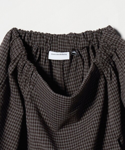 green label relaxing（グリーンレーベルリラクシング）の「チェック スカパン（ダークブラウン） / キッズ  120cm-160cm（その他パンツ・キッズ・ダークブラウン・150cm/140cm/160cm/120cm/130cm）」の12枚目の写真