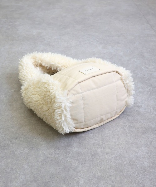 COLDE （コルデ）の「フェイクファー×キルティング2wayトートバッグ（トートバッグ・レディース・モカ/アイボリー/ブラック・FREE）」の18枚目の写真