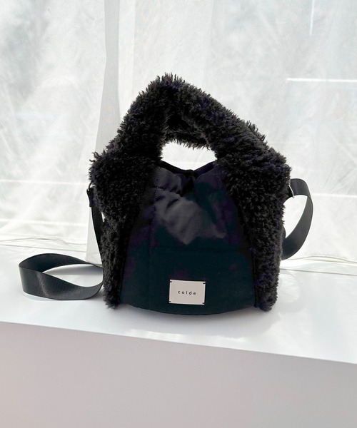 COLDE （コルデ）の「フェイクファー×キルティング2wayトートバッグ（トートバッグ・レディース・モカ/アイボリー/ブラック・FREE）」の22枚目の写真