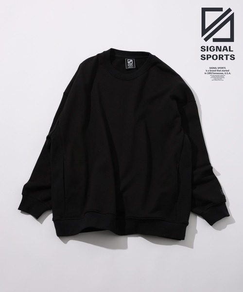SIGNAL SPORTS(シグナルスポーツ)の「【SIGNAL SPORTS】heavy weight sweat crew/13oz ヘビーウェイトスウェットクルー(スウェット・メンズ・その他4/ブラック/ネイビー・MEDIUM/LARGE)」の2枚目の写真
