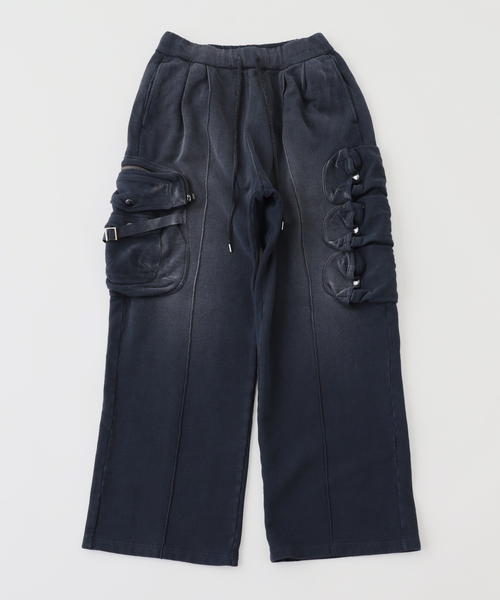 DAIRIKU(ダイリク)の「DAIRIKU / ダイリク PKT Vintage Dyed Sweater Pants(スウェットパンツ・メンズ・ブルー系その他/ブラック・SMALL/MEDIUM)」の2枚目の写真