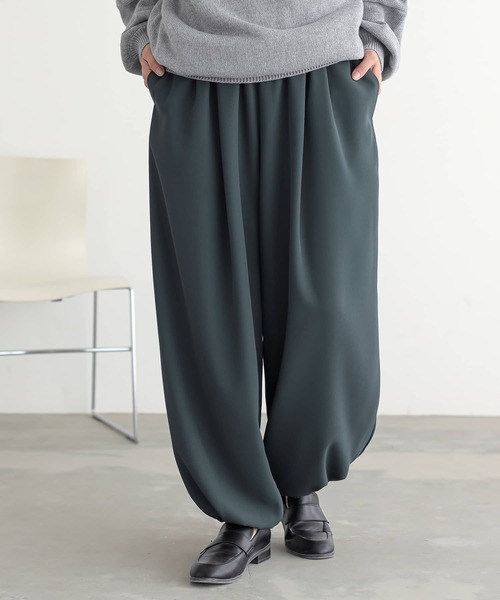 n'OrLABEL（ノアールレーベル）の「『とろみタックバルーンパンツ』（その他パンツ・レディース・ブルーグリーン/ブラック/ベージュ・FREE）」の6枚目の写真