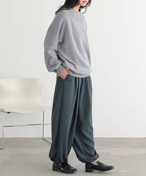 n'OrLABEL（ノアールレーベル）の「『とろみタックバルーンパンツ』（その他パンツ・レディース・ブルーグリーン/ブラック/ベージュ・FREE）」の7枚目の写真