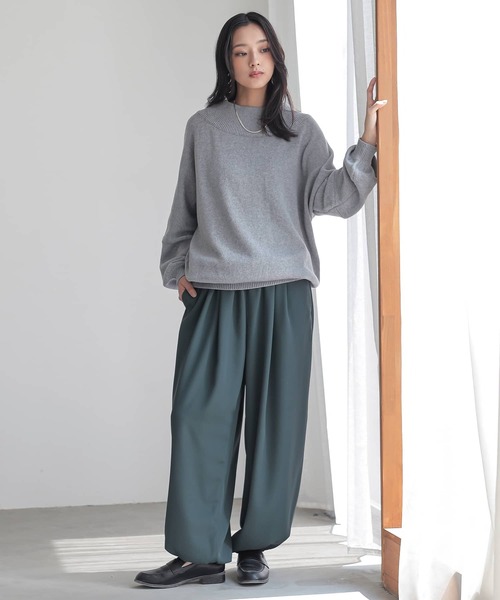 n'OrLABEL（ノアールレーベル）の「『とろみタックバルーンパンツ』（その他パンツ・レディース・ブルーグリーン/ブラック/ベージュ・FREE）」の10枚目の写真