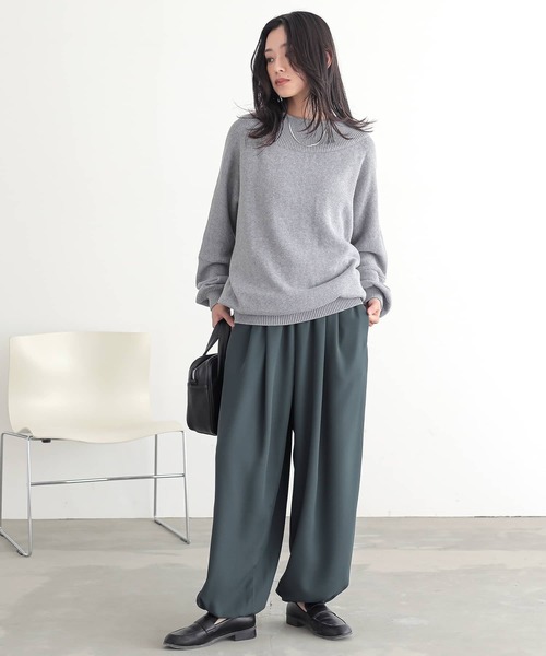 n'OrLABEL（ノアールレーベル）の「『とろみタックバルーンパンツ』（その他パンツ・レディース・ブルーグリーン/ブラック/ベージュ・FREE）」の9枚目の写真