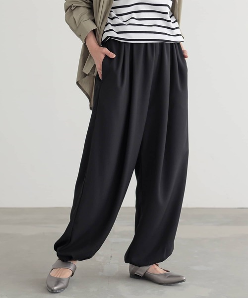 n'OrLABEL（ノアールレーベル）の「『とろみタックバルーンパンツ』（その他パンツ・レディース・ブルーグリーン/ブラック/ベージュ・FREE）」の11枚目の写真