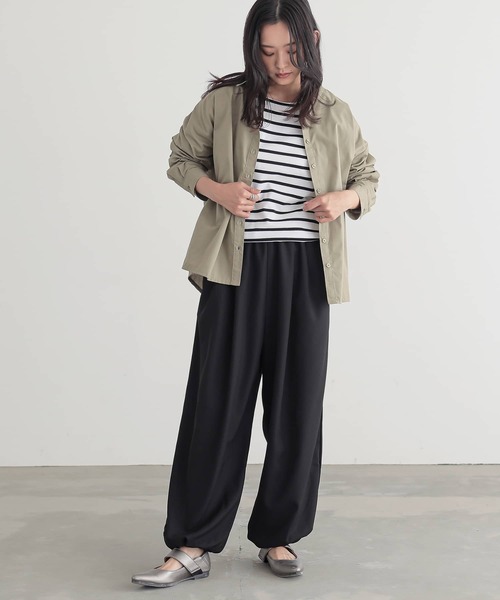 n'OrLABEL（ノアールレーベル）の「『とろみタックバルーンパンツ』（その他パンツ・レディース・ブルーグリーン/ブラック/ベージュ・FREE）」の16枚目の写真