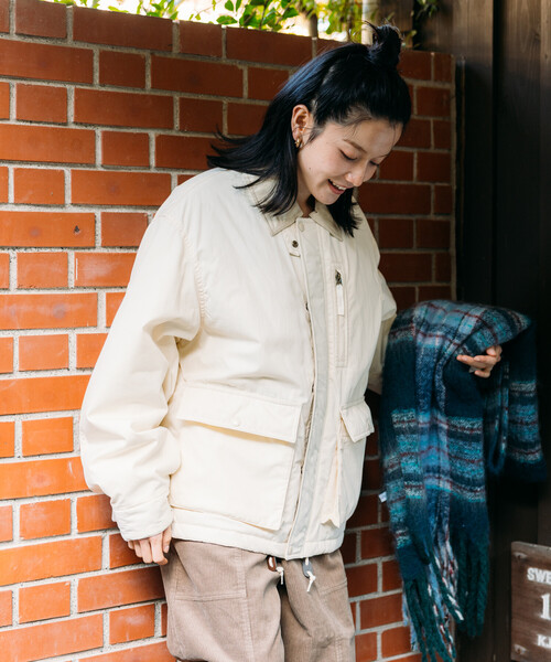 FREAK'S STORE(フリークスストア)の「コットンナイロン ショートブルゾン/ 中綿ブルゾン(ブルゾン・レディース・ブラウン/オリーブ/オフホワイト・フリ-)」の7枚目の写真