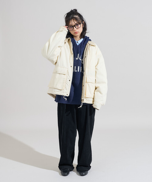 セール】コットンナイロン ショートブルゾン/ 中綿ブルゾン（ブルゾン