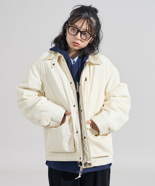 FREAK'S STORE(フリークスストア)の「コットンナイロン ショートブルゾン/ 中綿ブルゾン(ブルゾン・レディース・ブラウン/オリーブ/オフホワイト・フリ-)」の15枚目の写真
