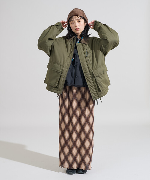 FREAK'S STORE(フリークスストア)の「コットンナイロン ショートブルゾン/ 中綿ブルゾン(ブルゾン・レディース・ブラウン/オリーブ/オフホワイト・フリ-)」の22枚目の写真
