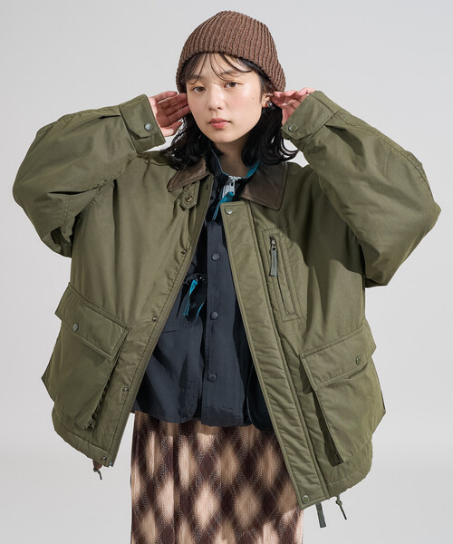 セール】コットンナイロン ショートブルゾン/ 中綿ブルゾン（ブルゾン