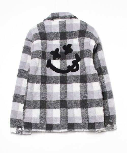 STUD MUFFIN（スタッドマフィン）の「STUD MUFFIN/スタッドマフィン/ブロックチェックムックボア サガラパッチワーク ブルゾン（ブルゾン・メンズ・ベージュ/ブラック・2/3/4）」の16枚目の写真