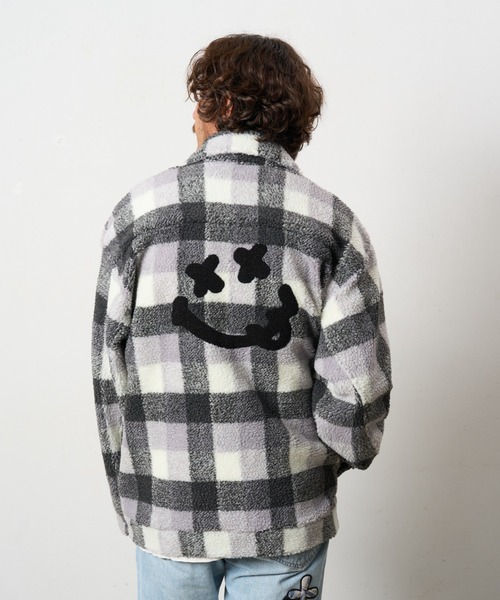 STUD MUFFIN（スタッドマフィン）の「STUD MUFFIN/スタッドマフィン/ブロックチェックムックボア サガラパッチワーク ブルゾン（ブルゾン・メンズ・ベージュ/ブラック・2/3/4）」の17枚目の写真