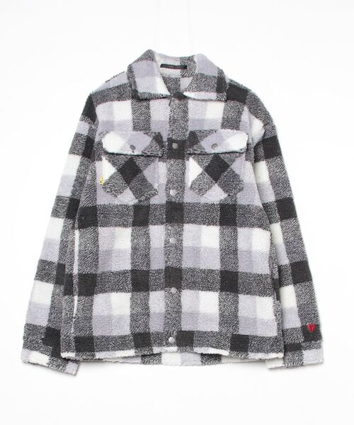 STUD MUFFIN（スタッドマフィン）の「STUD MUFFIN/スタッドマフィン/ブロックチェックムックボア サガラパッチワーク ブルゾン（ブルゾン・メンズ・ベージュ/ブラック・2/3/4）」の21枚目の写真