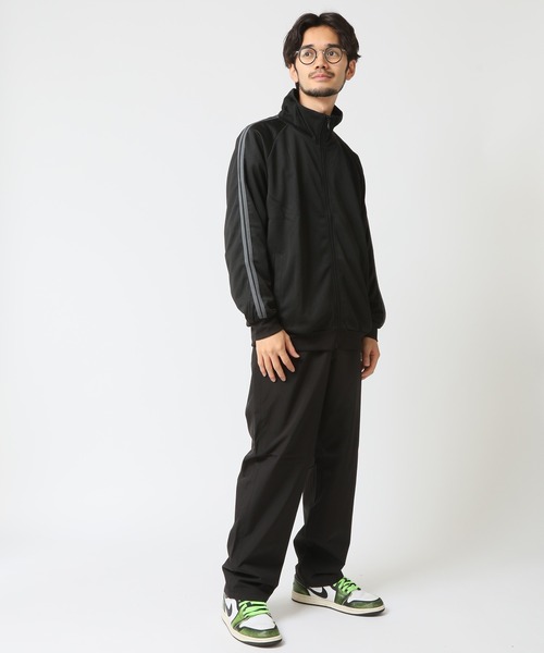 セール】袖2本ライン入り ハイネックトラックジャケット
