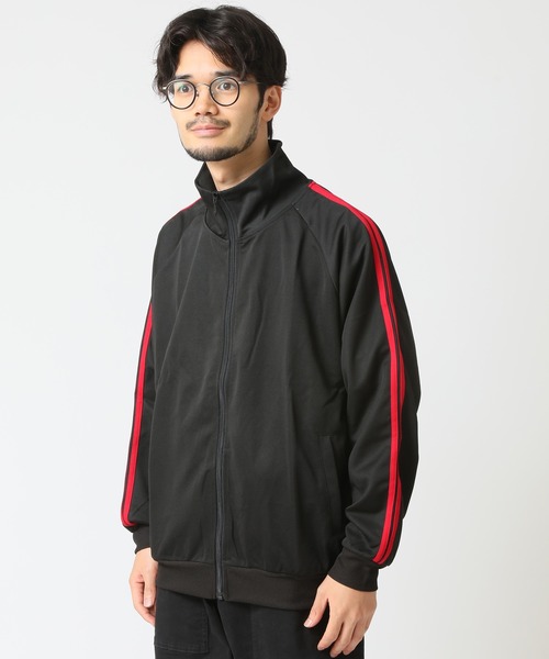 セール】袖2本ライン入り ハイネックトラックジャケット