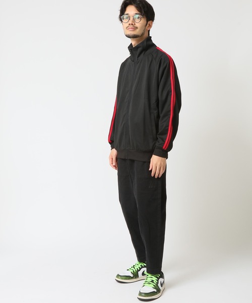 セール】袖2本ライン入り ハイネックトラックジャケット