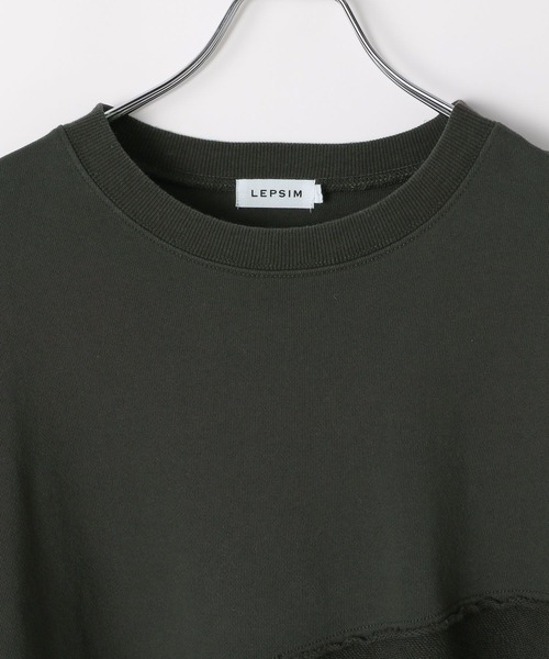 LEPSIM（レプシィム）の「ロゴパッチリメイク裏毛プルオーバー　591711（Tシャツ/カットソー・レディース・チャコールグレー/オフホワイト/イエロー・FREE）」の22枚目の写真