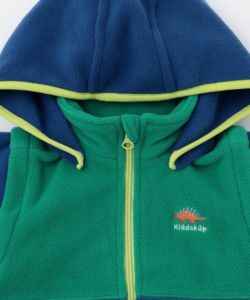 kladskap（クレードスコープ）の「恐竜切替3wayフリースパーカ（ブルゾン・キッズ・グリーン/ネイビー・90cm/100cm/110cm/120cm/130cm）」の5枚目の写真