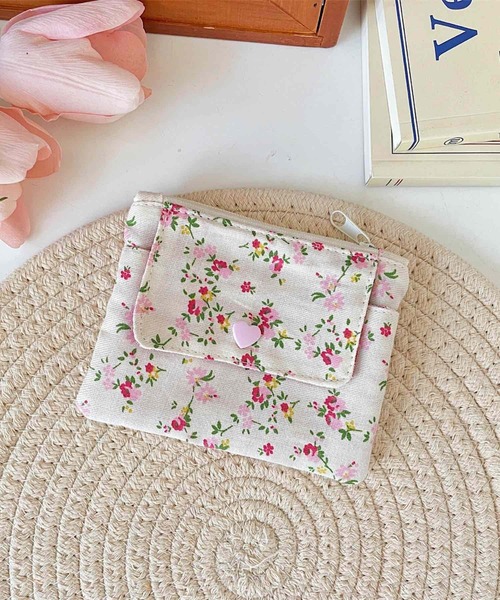 VIBGYOR(ヴィブジョー)の「Mignonjour/フラワーミニポーチ M2832(ポーチ・レディース・その他1/その他2/ホワイト/ピンク/ブルー・FREE)」の5枚目の写真