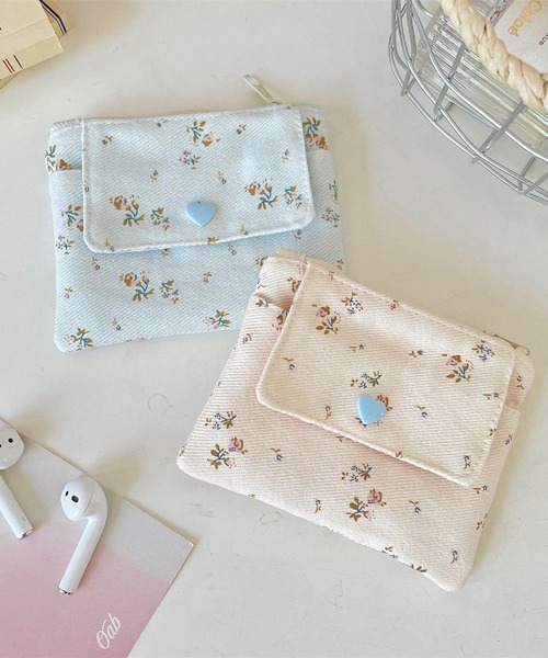 VIBGYOR(ヴィブジョー)の「Mignonjour/フラワーミニポーチ M2832(ポーチ・レディース・その他1/その他2/ホワイト/ピンク/ブルー・FREE)」の1枚目の写真