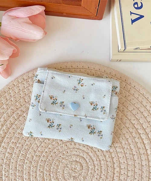 VIBGYOR(ヴィブジョー)の「Mignonjour/フラワーミニポーチ M2832(ポーチ・レディース・その他1/その他2/ホワイト/ピンク/ブルー・FREE)」の2枚目の写真