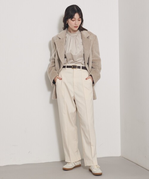 qualite（カリテ）の「シャギージャコット/秋服/冬服/シャギーコート/ジャケット/オーバージャケット/シャギージャケット（テーラードジャケット・レディース・グレー/グレイッシュベージュ・38/36）」の13枚目の写真