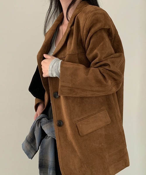 FREE STYLISTS(フリー スタイリスト)の「YUGA_YGMC Suede-like lapel single jacket(テーラードジャケット・レディース・キャメル/カーキ・FREE)」の18枚目の写真
