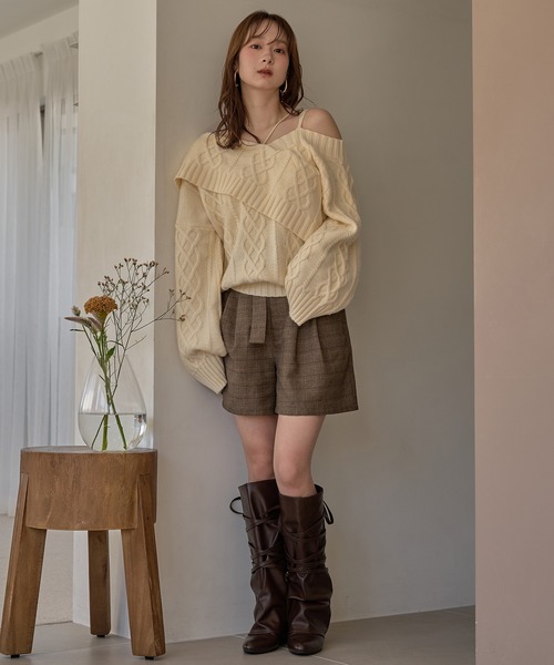 ワンピース YILON ONE SHOULDER CABLE KNIT OP YILON ONE SHOULDER CABLE KNIT OP - メルカリ