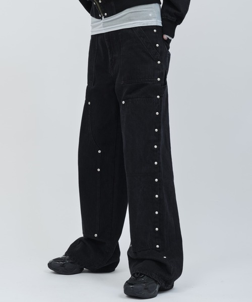 atmos pink(アトモスピンク)の「atmos pink Studs Denim Pants / アトモス ピンク スタッズ デニム パンツ(その他パンツ・レディース・ブルー/ブラック・S/M)」の3枚目の写真