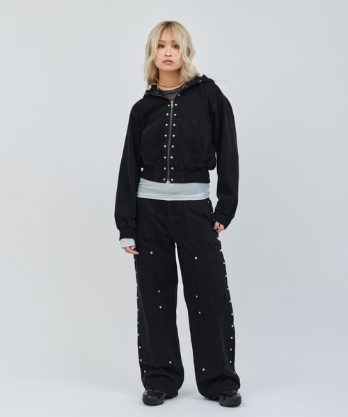 atmos pink(アトモスピンク)の「atmos pink Studs Denim Pants / アトモス ピンク スタッズ デニム パンツ(その他パンツ・レディース・ブルー/ブラック・S/M)」の11枚目の写真