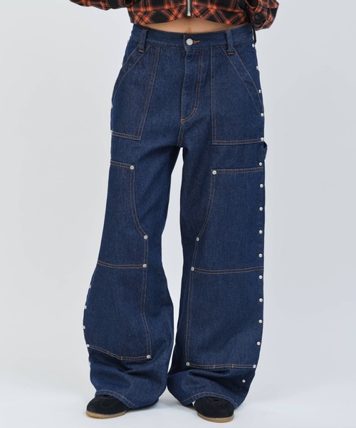 atmos pink(アトモスピンク)の「atmos pink Studs Denim Pants / アトモス ピンク スタッズ デニム パンツ(その他パンツ・レディース・ブルー/ブラック・S/M)」の12枚目の写真