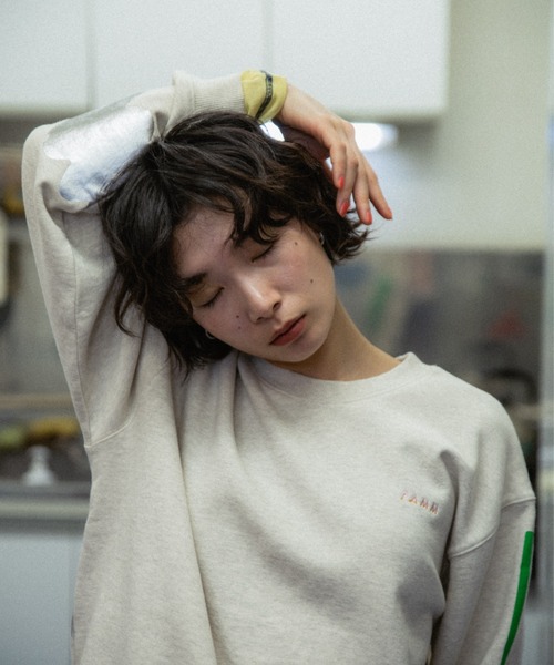 PAMM(パム)の「寛大なインテリアのスウェット(スウェット・レディース・アイボリー/杢グレー・3/2)」の22枚目の写真