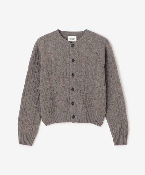 MORRIS & SONS | ジーロンラム ケーブルニットカーディガン WOMEN