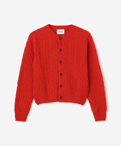 MORRIS & SONS | ジーロンラム ケーブルニットカーディガン WOMEN