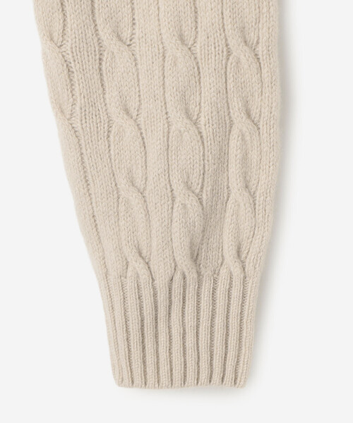 Morris & Sons（モリスアンドサンズ）の「MORRIS & SONS | ジーロンラム ケーブルニットカーディガン WOMEN（カーディガン/ボレロ・レディース・ブラック/ブラウン系その他/レッド/ベージュ・F）」の8枚目の写真