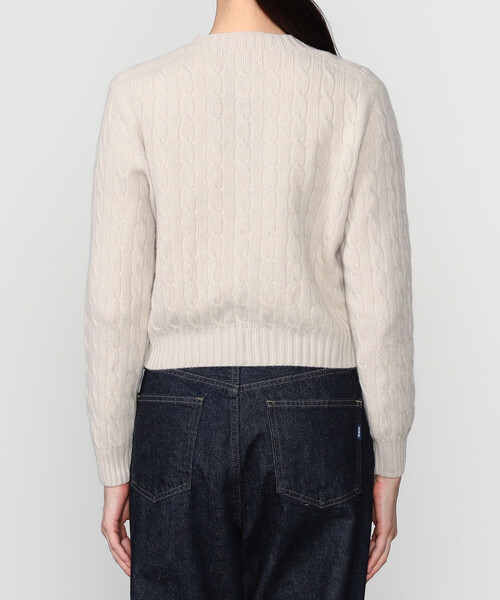 【美品】バーバリーロンドン　カーディガン　ナイトロゴ　厚手　ケーブルニット　M org.jpg