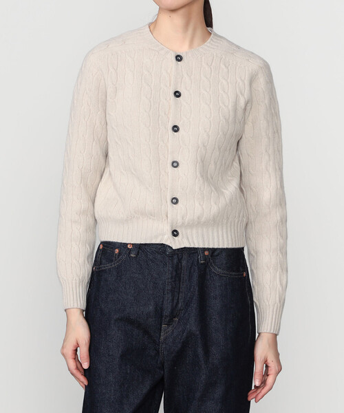 MORRIS & SONS | ジーロンラム ケーブルニットカーディガン WOMEN