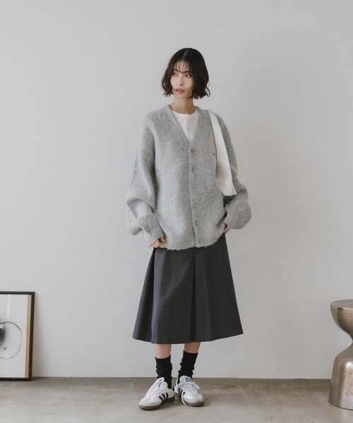 AO2(アオズ)の「Velvet Belted Pleated Skirt / ベロアベルト プリーツスカート(スカート・レディース・ブラウン/グレー・FREE)」の5枚目の写真