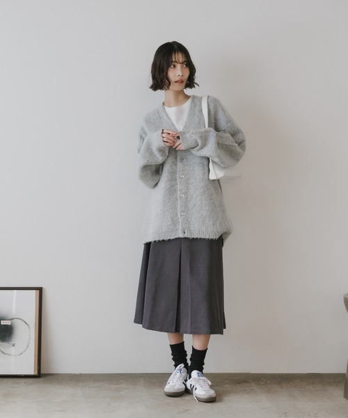 AO2(アオズ)の「Velvet Belted Pleated Skirt / ベロアベルト プリーツスカート(スカート・レディース・ブラウン/グレー・FREE)」の6枚目の写真
