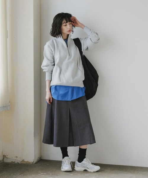 AO2(アオズ)の「Velvet Belted Pleated Skirt / ベロアベルト プリーツスカート(スカート・レディース・ブラウン/グレー・FREE)」の18枚目の写真