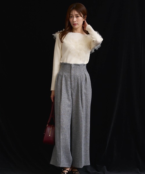 NOELA(ノエラ)の「チェーンベルト付きワイドパンツ(その他パンツ・レディース・ベージュ/ブラック・S/M)」の11枚目の写真