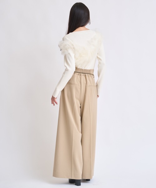 NOELA(ノエラ)の「チェーンベルト付きワイドパンツ(その他パンツ・レディース・ベージュ/ブラック・S/M)」の16枚目の写真