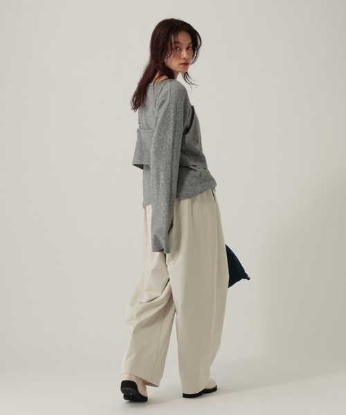 Elura(エルーラ)の「ギャザーコクーンパンツ/611689(その他パンツ・レディース・ブラック/ダークブラウン/ホワイト・LARGE/MEDIUM)」の6枚目の写真