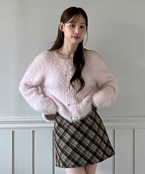 by muni:r(バイ ムニール)の「【着用動画あり・2サイズ・2色展開】ガーリーチェックAラインミニスカート(スカート・レディース・ブラウン/ブラック・SMALL/MEDIUM)」の22枚目の写真