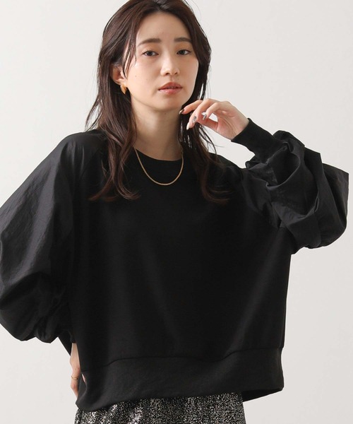 Gready Brilliant(グレディブリリアン)の「ワッシャーラグランカットソー(Tシャツ/カットソー・レディース・トップグレー/ブラック・38)」の2枚目の写真