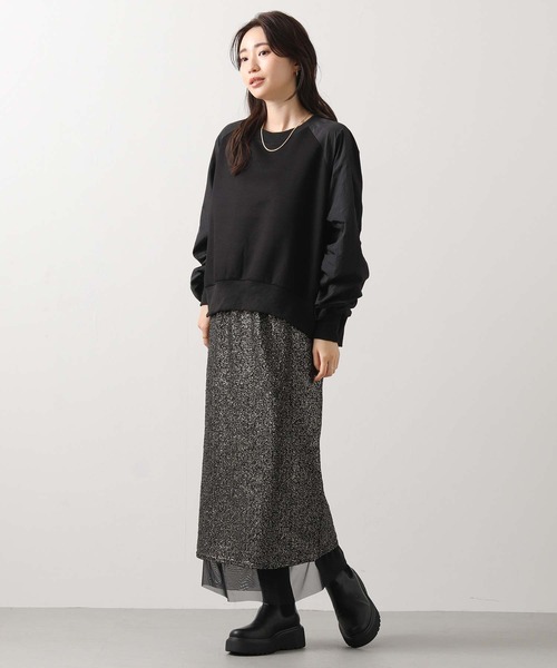 Gready Brilliant(グレディブリリアン)の「ワッシャーラグランカットソー(Tシャツ/カットソー・レディース・トップグレー/ブラック・38)」の7枚目の写真